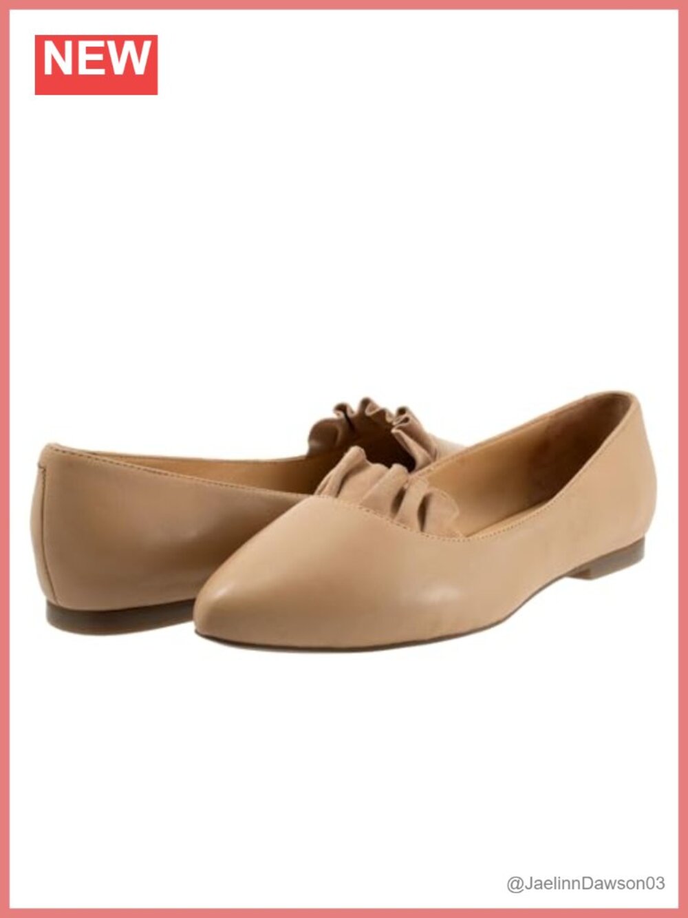Trotters Women's Elsie Ruched Leather Pointed Toe Pull-On Loafer